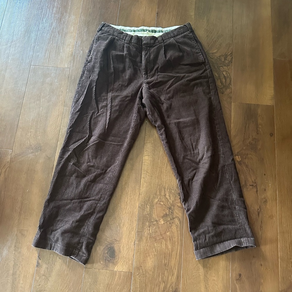 Brown corduroy L.L. Bean pants, 36x30